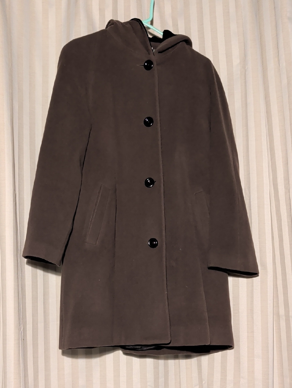 Women’s Hooded Trench Coat in Dark Brown